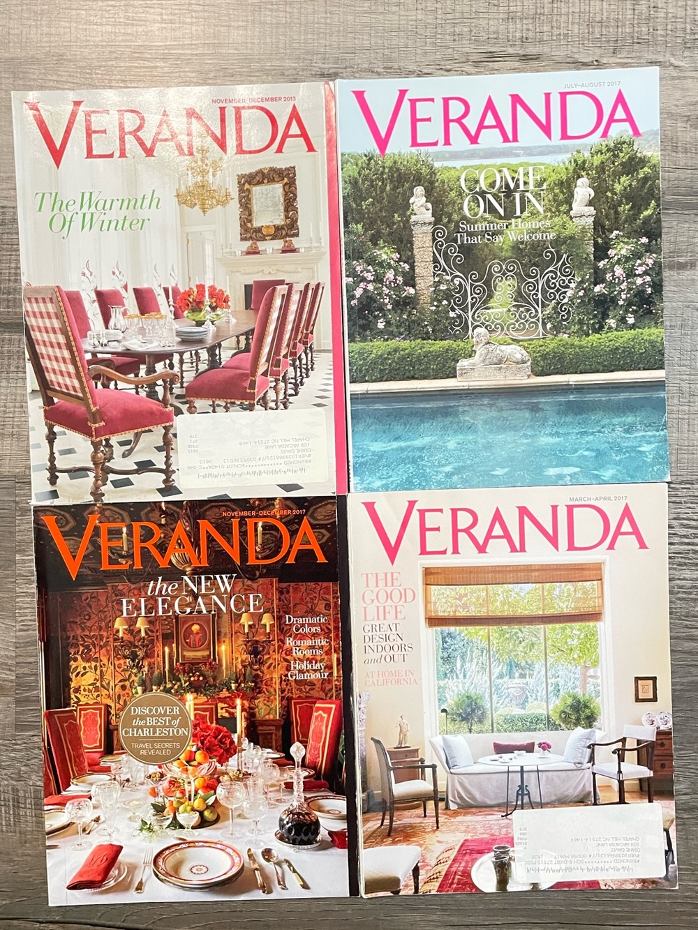 VERAND MAGAZINES <>  Issues 2013- 2017 <> NO BUNDLING DUE TO WEIGHT